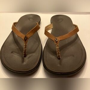 Olukai Sandals, Brown, Size 8, Great preowned condition